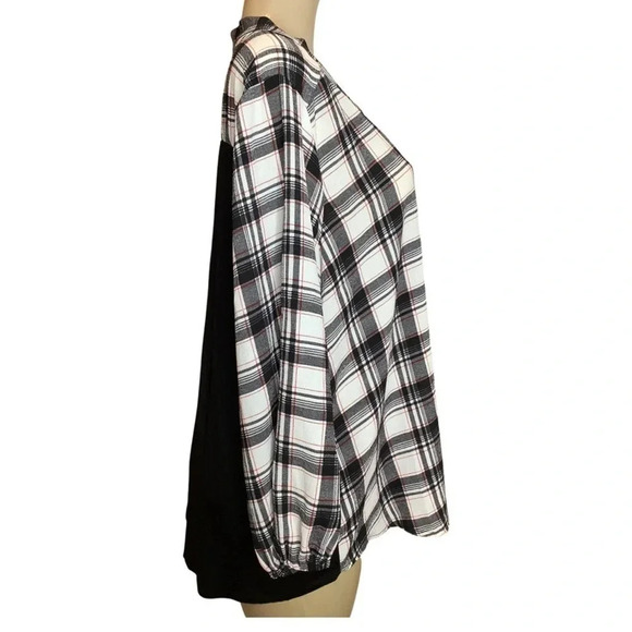 Tempted Hearts Plaid 3/4 Sleeve With Elastic Size 3X New With Tags - Picture 2 of 8